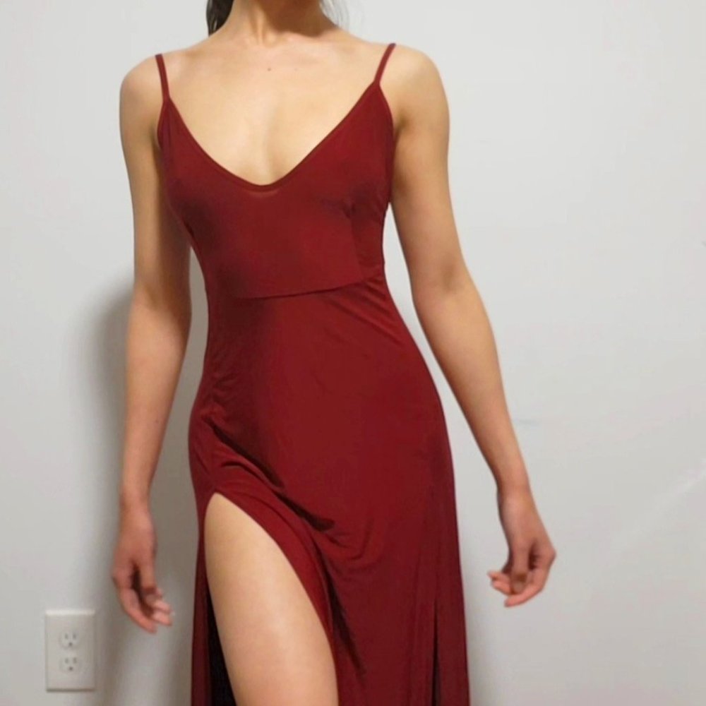 Wine Red Evening Dress